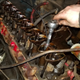 Torquing the rocker arms.